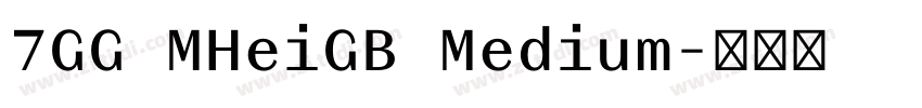 7GG MHeiGB Medium字体转换